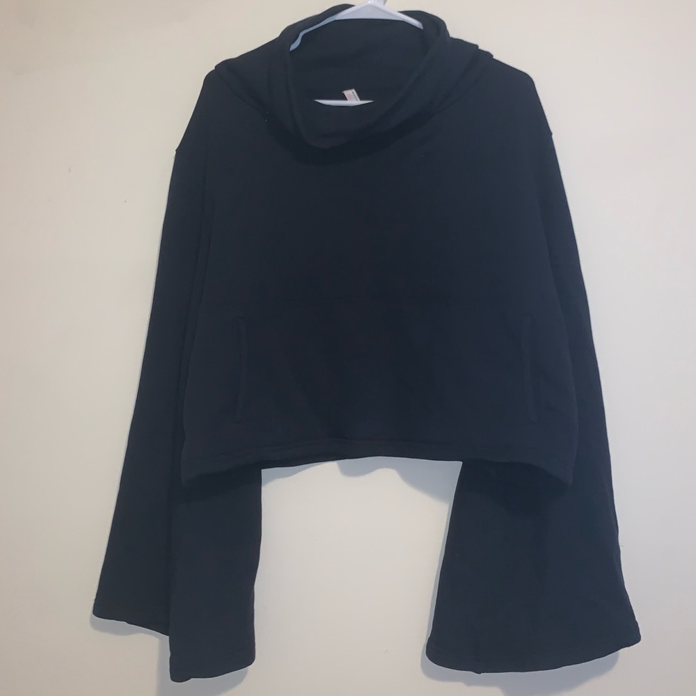 Free People Movement Mock Neck Cropped Hoodie